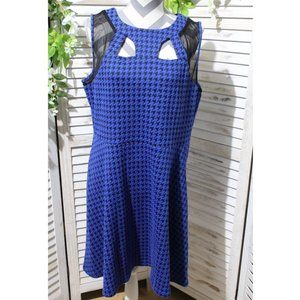 Paper Doll Royal Blue houndstooth dress (1273)